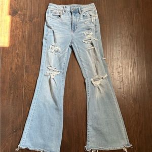 Women’s American Eagle AE Stretch Flare Jeans 2 Short